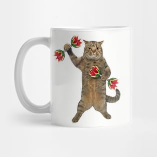 cat curling Mug